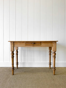 Antique English Country Pine Console Table or Desk c1890