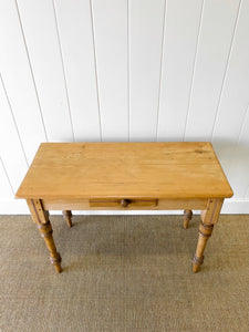 Antique English Country Pine Console Table or Desk c1890