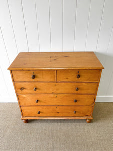 A Large Pine Chest of Drawers Dresser c1890