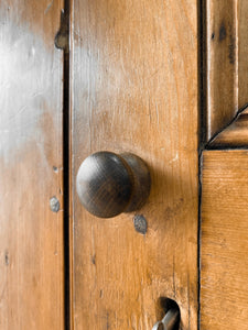 A Handsome English 19th Century Pine Housekeepers Cupboard