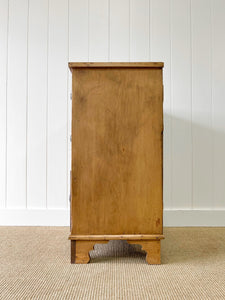 An Antique English Pine Chest of Drawers Dresser c1890
