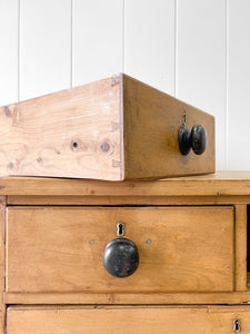 An Antique English Pine Chest of Drawers Dresser c1890