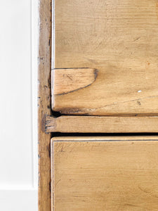 An Antique English Pine Chest of Drawers Dresser c1890