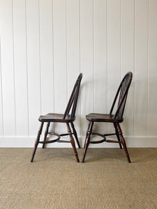 A Set of 8 Vintage English Oak Windsor Chairs