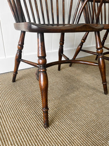A Set of 8 Vintage English Oak Windsor Chairs