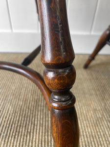 A Set of 8 Vintage English Oak Windsor Chairs