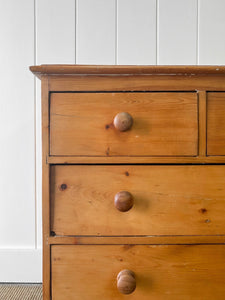 An Good English Pine Chest of Drawers Dresser c1890