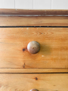 An Good English Pine Chest of Drawers Dresser c1890