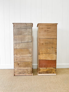 A Pair of 19th Century English Pine Banks of Drawers