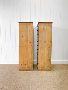 A Pair of 19th Century English Pine Banks of Drawers