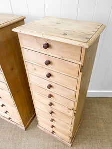 A Pair of 19th Century English Pine Banks of Drawers
