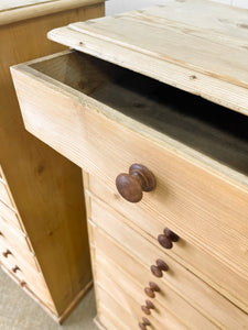 A Pair of 19th Century English Pine Banks of Drawers