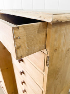 A Pair of 19th Century English Pine Banks of Drawers