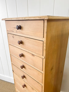 A Pair of 19th Century English Pine Banks of Drawers