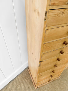 A Pair of 19th Century English Pine Banks of Drawers