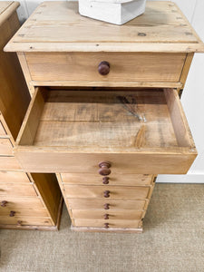 A Pair of 19th Century English Pine Banks of Drawers