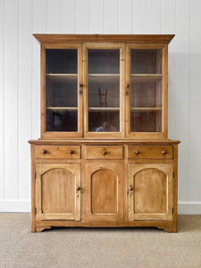 A Delightful 19th Century Pine Glazed Cupboard Cabinet