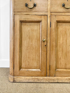 A Rustic English 19th Century Pine Cupboard c1880