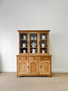A Delightful 19th Century Pine Glazed Cupboard Cabinet