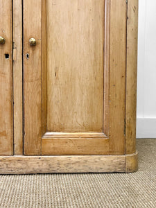 A Rustic English 19th Century Pine Cupboard c1880