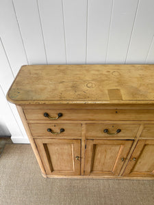 A Rustic English 19th Century Pine Cupboard c1880