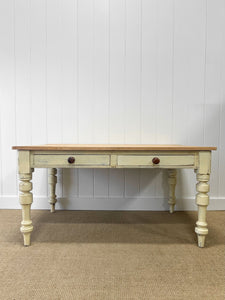 An English Country Farmhouse Pine Almost 5 ft Dining Table