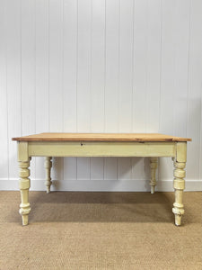 An English Country Farmhouse Pine Almost 5 ft Dining Table