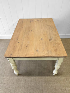 An English Country Farmhouse Pine Almost 5 ft Dining Table