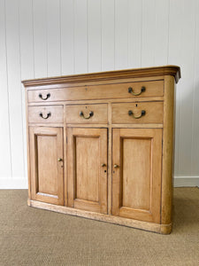 A Rustic English 19th Century Pine Cupboard c1880