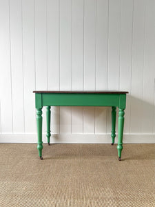 An Antique English Country Library Table or Desk on Castors c1890