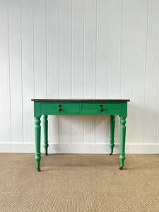 An Antique English Country Library Table or Desk on Castors c1890
