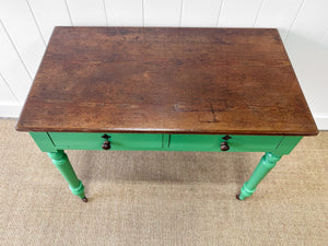 An Antique English Country Library Table or Desk on Castors c1890