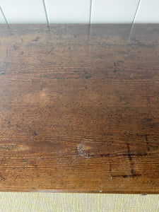 An Antique English Country Library Table or Desk on Castors c1890
