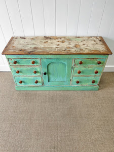 A Large English Country 6 Drawer Pine Buffet or Sideboard c1860