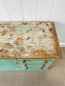 A Large English Country 6 Drawer Pine Buffet or Sideboard c1860