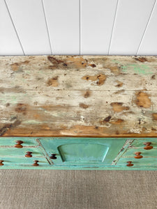 A Large English Country 6 Drawer Pine Buffet or Sideboard c1860