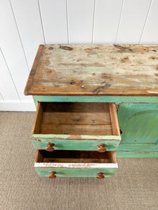 A Large English Country 6 Drawer Pine Buffet or Sideboard c1860
