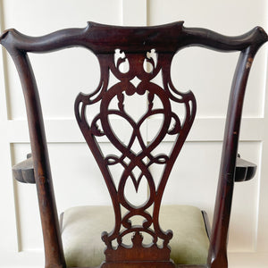 Antique Mahogany Armchair Chippendale Style