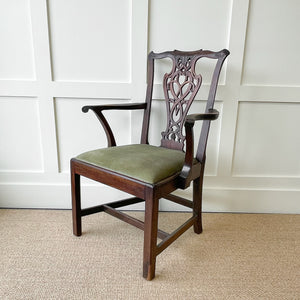 Antique Mahogany Armchair Chippendale Style