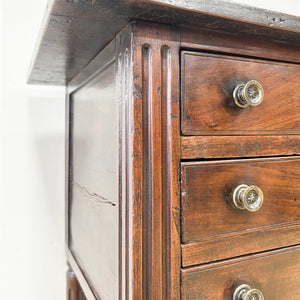 A Louis XVI Period French Mahogany Table En Chiffonier