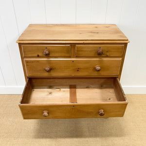 A 19th Century English Pine Chest of Drawers/Dresser with Tulip Feet