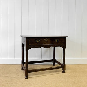 A Very Good English Oak 18th Century Lowboy or Side Table