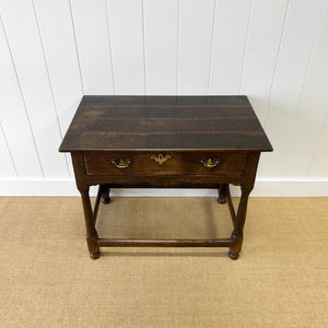 A Very Good English Oak 18th Century Lowboy or Side Table