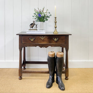 A Very Good English Oak 18th Century Lowboy or Side Table