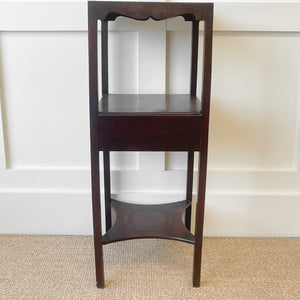 An Antique Georgian Mahogany Nightstand or Side Table