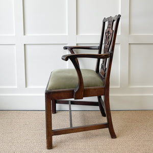 Antique Mahogany Armchair Chippendale Style