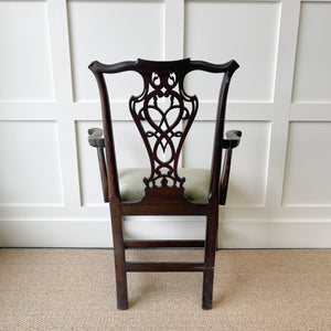 Antique Mahogany Armchair Chippendale Style