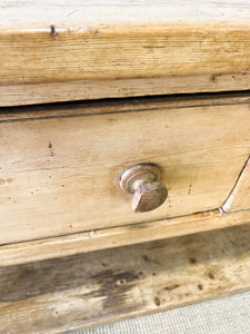 An Antique English Country Pine Sideboard