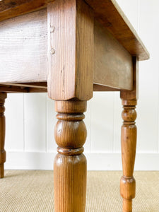 Antique English Country Pine Console Table or Desk c1890