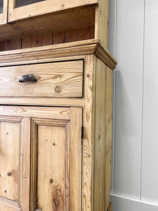 A 19th Century English Pine Bookcase Cabinet or Hutch